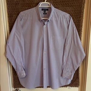 Crown & Ivy Purple and White Gingham Button-Down Shirt
